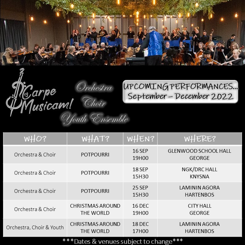 REGTE CM! Concert Schedule Sep - Dec 2022